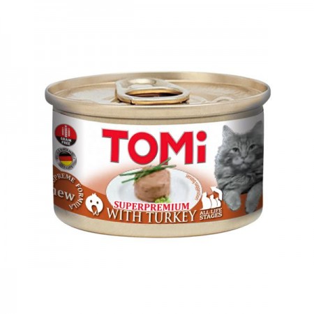 TOMi with Turkey ИНДЕЙКА мусс корм для кошек 85 г (201008)